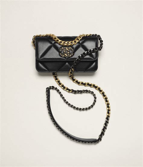 chanel 19 small leather goods|Chanel small bag with handle.